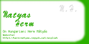 matyas herm business card